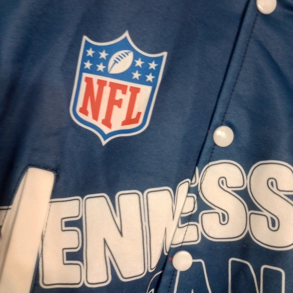 NFL Tennessee Titans Women's Snap Closure Varsity Jacket Dress - Picture 5 of 7